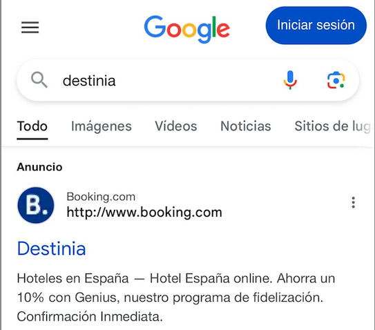 Destinia va poursuivre Booking pour usurpation de sa marque sur Google
